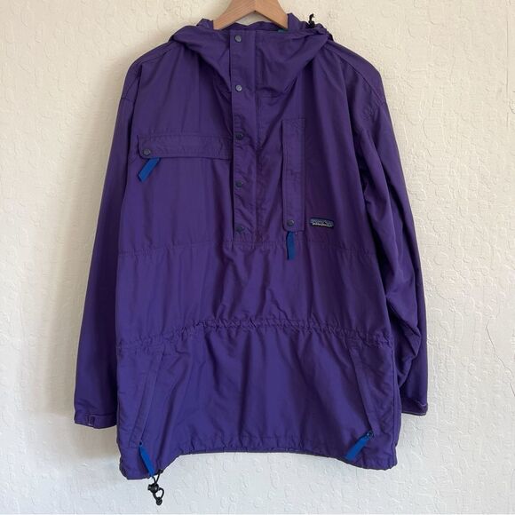 Vintage Patagonia 90s Men’s Pullover Anorak Parka Jacket size Medium Purple - Picture 1 of 9